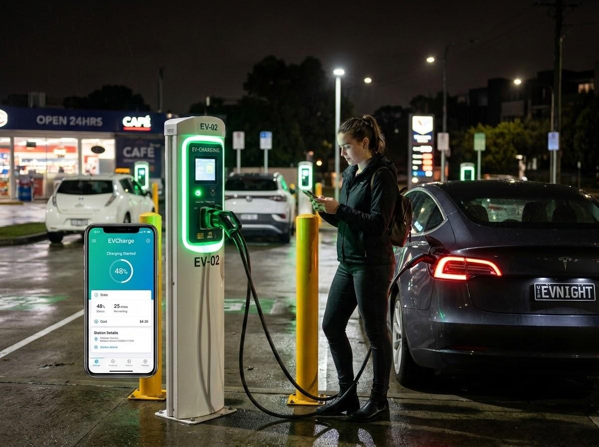 EV charging with an offer in the app