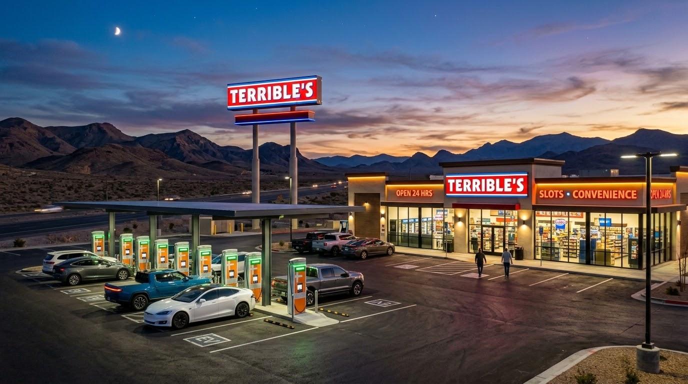 Gas station location in the Nevada pilot