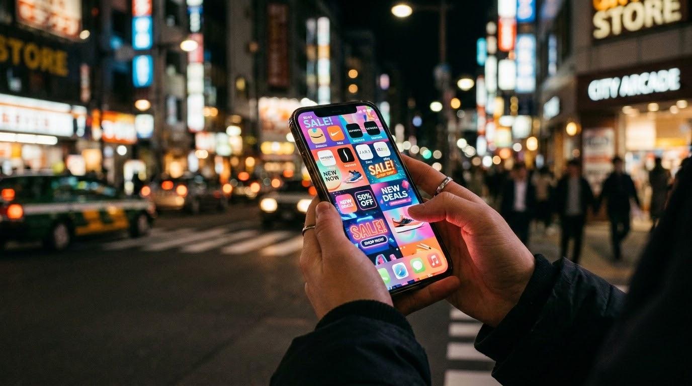A secret offer pops up on a phone